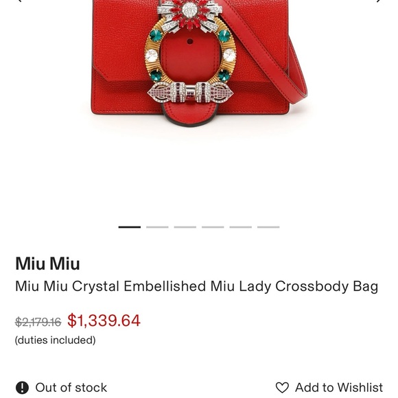 💎PRICE FIRM HOST PICK CRYSTAL MIU CROSSBODY BAG - Picture 16 of 16